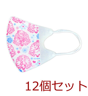 マスク 不織布 立体 ディズニー不織布マスク 立体タイプ プリンセス 3枚入 12セット 送料無料-2