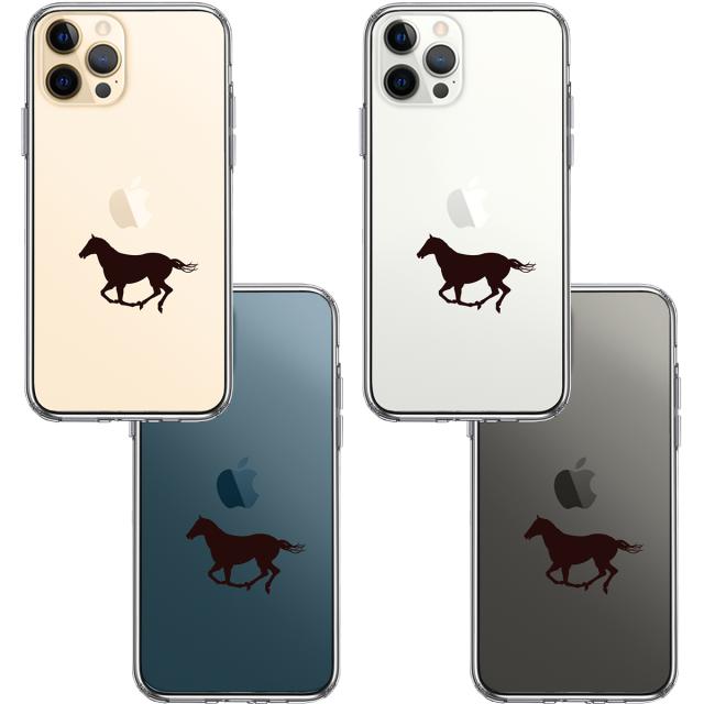 iPhone12Pro ケース クリア 馬 サラブレット スマホケース 側面ソフト 背面ハード ハイブリッド 送料無料-1