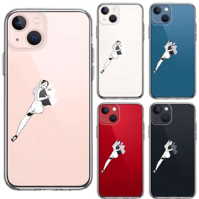 iPhone13mini ケース クリアセクシーレディー 1 スマホケース 側面ソフト 背面ハード ハイブリッド 送料無料-1