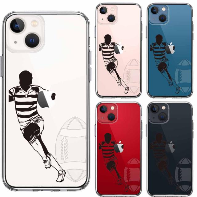 iPhone13mini ケース クリアラグビー スマホケース 側面ソフト 背面ハード ハイブリッド 送料無料-1