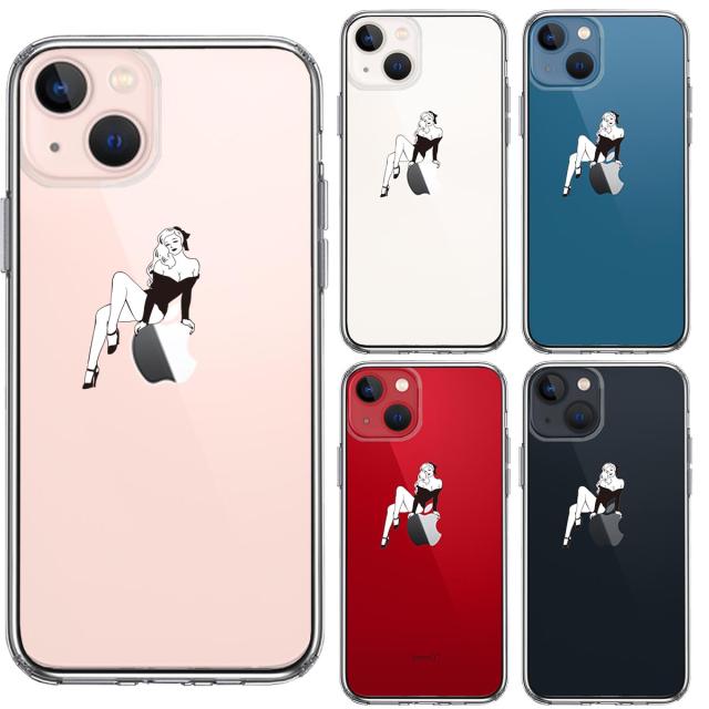 iPhone13 ケース クリアセクシーレディー 2 スマホケース 側面ソフト 背面ハード ハイブリッド 送料無料-1