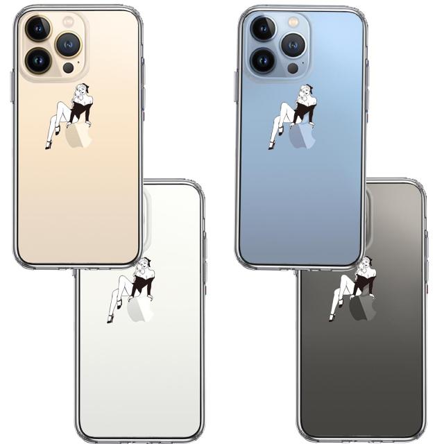 iPhone13Pro ケース クリアセクシーレディー 2 スマホケース 側面ソフト 背面ハード ハイブリッド 送料無料-1