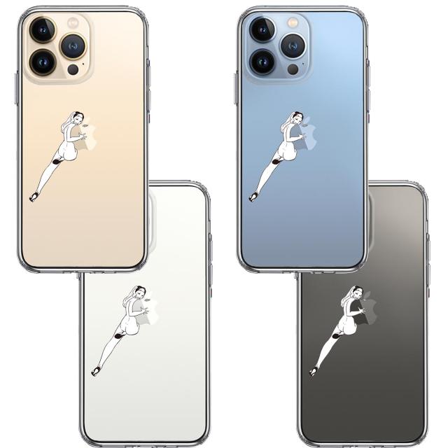 iPhone13Pro ケース クリアセクシーレディー 1 スマホケース 側面ソフト 背面ハード ハイブリッド 送料無料-1
