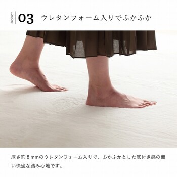 ラグマット 約200×200cm ホットカーペット 5色展開 カバー エコ フェイクファー 洗える 抗菌防臭 ラピアス ラグ 送料無料-7