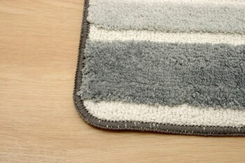 キッチンマット ネイビー約45×240cm マイクロファイバー 洗える マイクロボーダー 送料無料-9