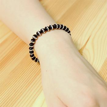 きらきらオニキスブレス ラッキー 幸せカード付き 送料無料-1