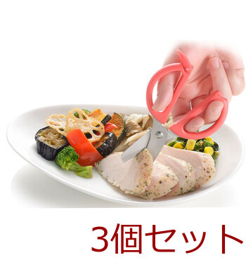 リッチェル おでかけランチくん サクッと切れる離乳食はさみ ケース付 3個セット 送料無料-3