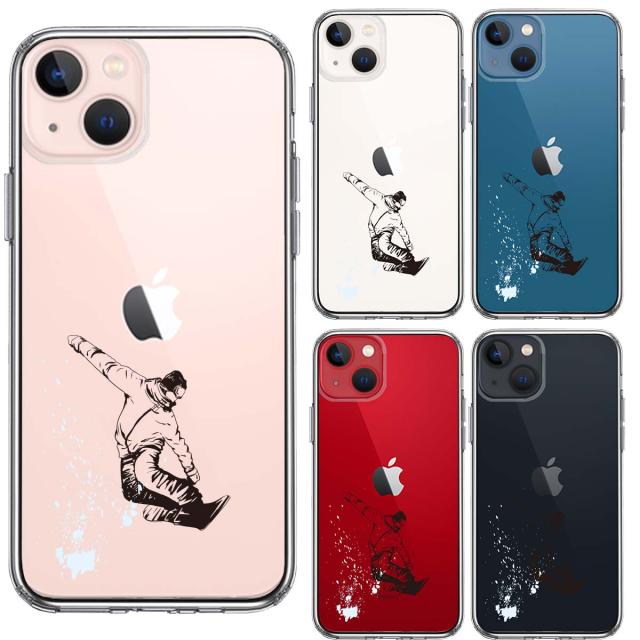 iPhone13mini ケース クリアアクロバティックスノーボード スマホケース 側面ソフト 背面ハード ハイブリッ UA16774380-3981 送料無料-1
