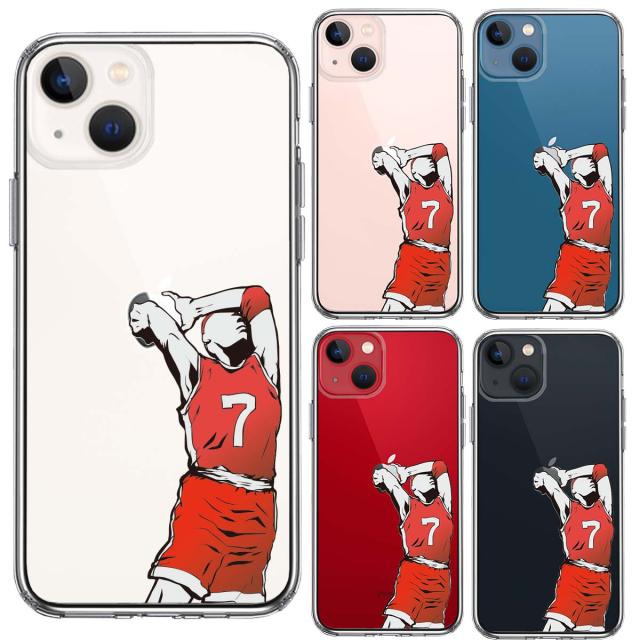 iPhone13mini ケース クリアバスケットボール ダンク４ スマホケース 側面ソフト 背面ハード ハイブリッド 送料無料-1