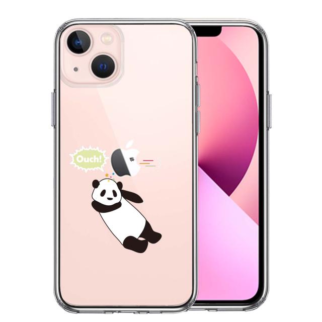 iPhone13mini ケース クリアだれパンダ 直撃 ouch スマホケース 側面ソフト 背面ハード ハイブリッド 送料無料-0