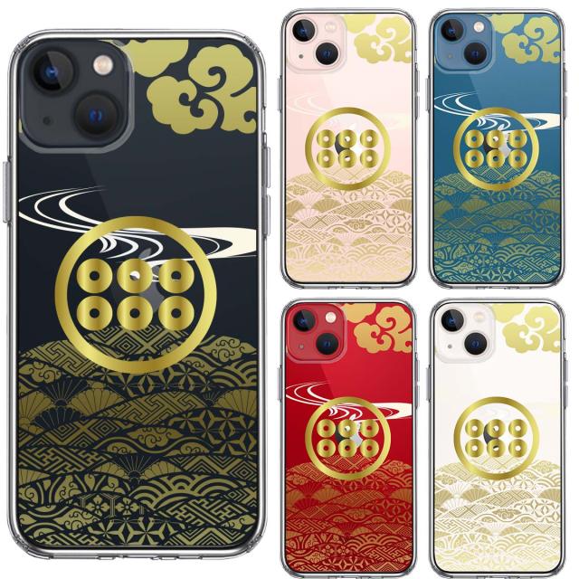 iPhone13 ケース クリア真田 六文銭 スマホケース 側面ソフト 背面ハード ハイブリッド 送料無料-1