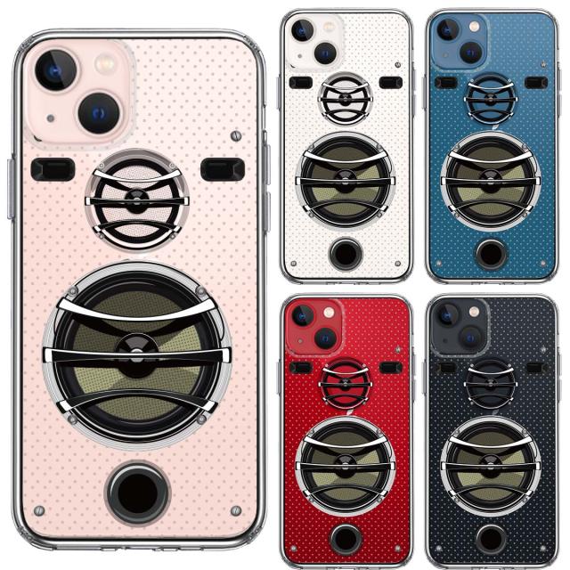 iPhone13 ケース クリアスピーカー スマホケース 側面ソフト 背面ハード ハイブリッド 送料無料-1