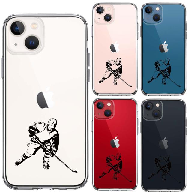 iPhone13 ケース クリアアイスホッケー２ スマホケース 側面ソフト 背面ハード ハイブリッド 送料無料-1