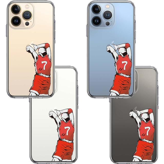 iPhone13Pro ケース クリアバスケットボール ダンク4 スマホケース 側面ソフト 背面ハード ハイブリッド 送料無料-1