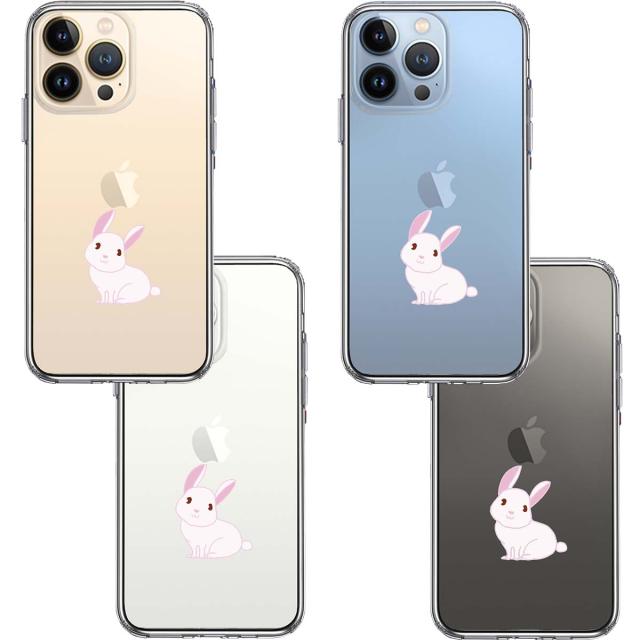 iPhone13Pro ケース クリアうさぎ スマホケース 側面ソフト 背面ハード ハイブリッド 送料無料-1