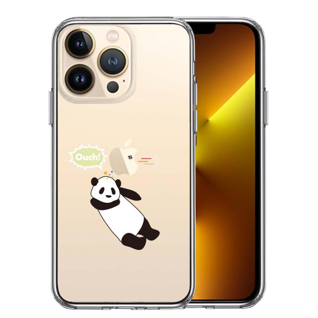 iPhone13Pro ケース クリアだれパンダ 直撃 ouch スマホケース 側面ソフト 背面ハード ハイブリッド 送料無料-0