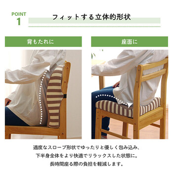 クッション 約39×40cm シート 背もたれ 在宅 テレワーク オフィス チェア エルマー 2way 送料無料-1