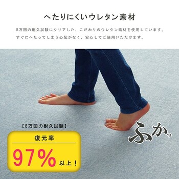 ラグ 約185×185cm 滑りにくい 防音 ボリューム 厚い へたりにくい パイル地 無地 オールシーズン SARARI 送料無料-1