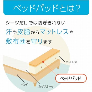 寝具 快適睡眠 ベッドパッド 約120×200cm 洗える アレルプルーフ 抗菌 消臭 アレル物質吸着 ベッドパッド 防水 送料無料-0