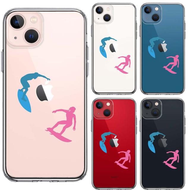iPhone13 ケース クリアサーファー スマホケース 側面ソフト 背面ハード ハイブリッド 送料無料-1