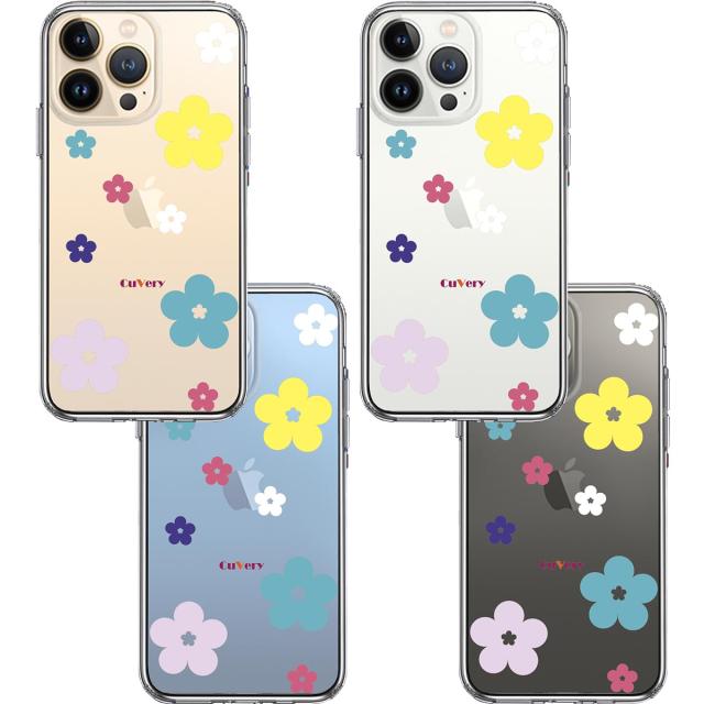 iPhone13Pro ケース クリアCuVery花柄 フローラル スマホケース 側面ソフト 背面ハード ハイブリッド 送料無料-1