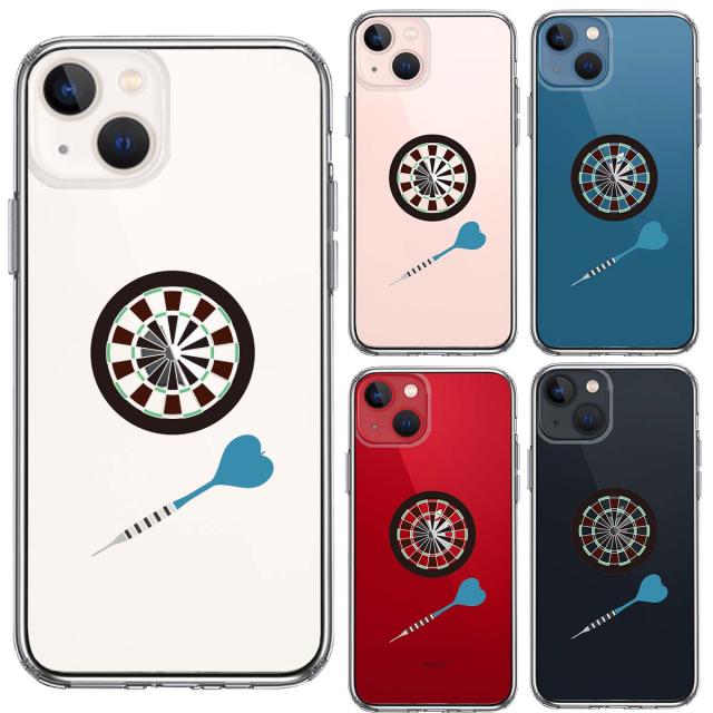 iPhone13mini ケース クリアダーツ ダーツボード スマホケース 側面ソフト 背面ハード ハイブリッド 送料無料-1