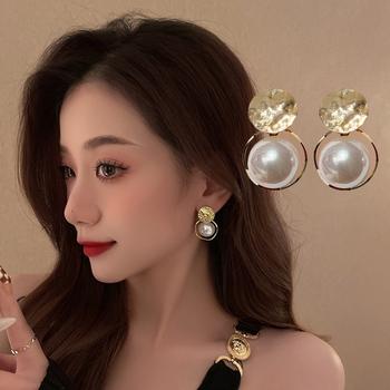 揺れる 大粒フェイクパール ピアス 送料無料 即日発送-5