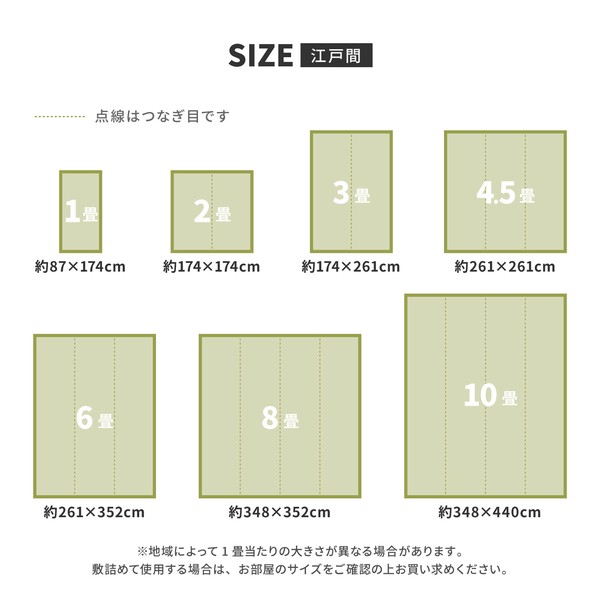 PP柄上敷き 江戸間4.5畳 い草風花ござ 水洗いOK ルイス ブラウン 送料無料-8