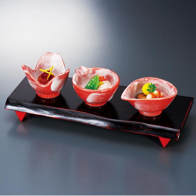 和食器 赤楽 小鉢 割山椒 片口 なぶり小鉢 日本製 美濃焼 4セット 送料無料-4