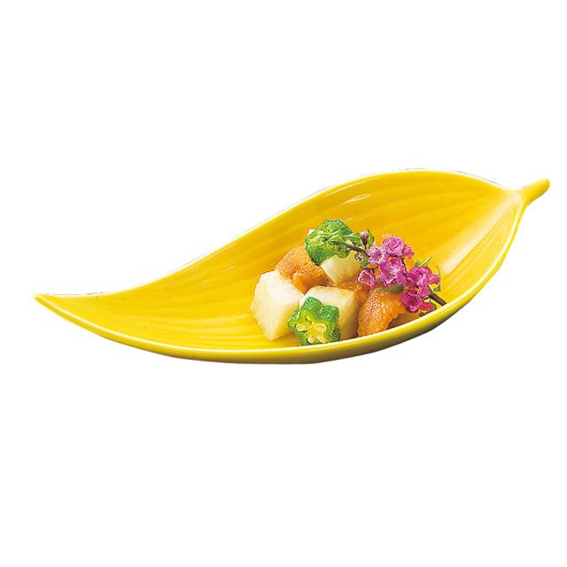 和食器 笹型小鉢 青磁 グリーン イエロー 萌黄 美濃焼 日本製 3セット 送料無料-3