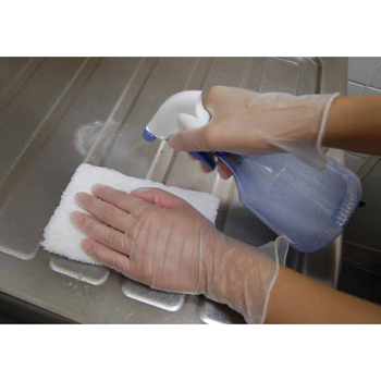 お手軽手袋 No.806 左右兼用ビニール極薄手 粉なし Mサイズ 100枚入 3セット 送料無料-3
