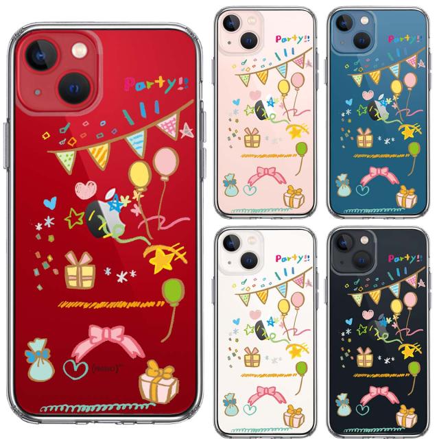 iPhone13mini ケース クリアparty パーティー スマホケース 側面ソフト 背面ハード ハイブリッド 送料無料-1