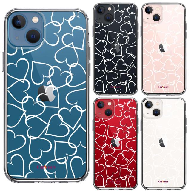 iPhone13mini ケース クリアCuVery ハート ホワイト スマホケース 側面ソフト 背面ハード ハイブリッド 送料無料-1