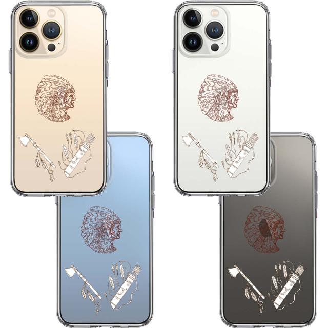 iPhone13Pro ケース クリアネイティブアメリカン スマホケース 側面ソフト 背面ハード ハイブリッド 送料無料-1