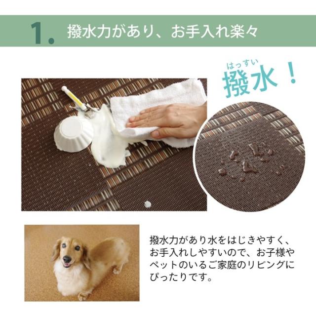 ラグ 江戸間6畳 PPカーペット Fウィード 送料無料-2