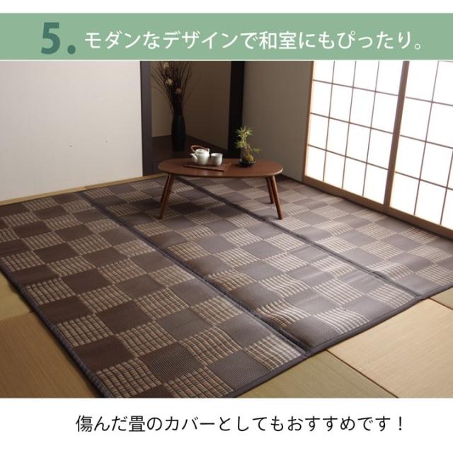 ラグ 江戸間6畳 PPカーペット Fウィード 送料無料-6