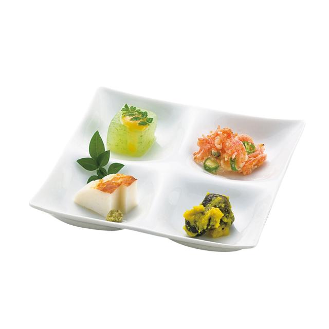 和食器 白磁 凛与つ仕切り 日本製 美濃焼 3セット 送料無料-1