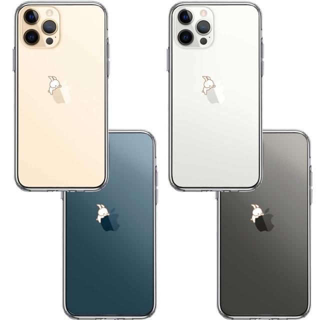 iPhone12Pro ケース クリア うさぴょん うさぎ appleが愛しい スマホケース 側面ソフト 背面ハード ハイブリッド 送料無料-1