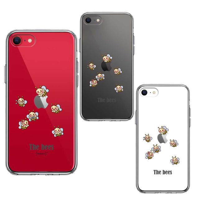 iPhoneSE ケース 第3世代 第2世代 クリア The Bees ミツバチ 蜂 可愛い スマホケース 側面ソフト 背面ハード ハイブリッド 送料無料-1