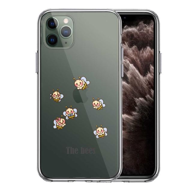 iPhone11proケース クリア The Bees ミツバチ 蜂 可愛い スマホケース 側面ソフト 背面ハード ハイブリッド 送料無料-0