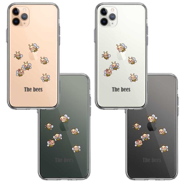 iPhone11proケース クリア The Bees ミツバチ 蜂 可愛い スマホケース 側面ソフト 背面ハード ハイブリッド 送料無料-1