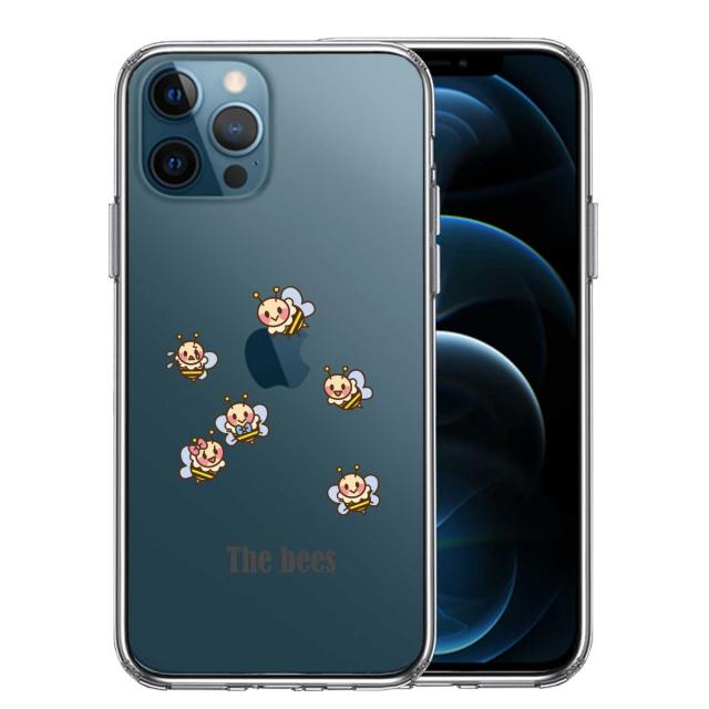 iPhone12Pro ケース クリア The Bees ミツバチ 蜂 可愛い スマホケース 側面ソフト 背面ハード ハイブリッド 送料無料-0