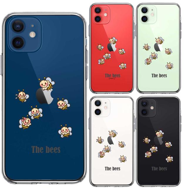 iPhone12mini ケース クリア The Bees ミツバチ 蜂 可愛い スマホケース 側面ソフト 背面ハード ハイブリッド 送料無料-1