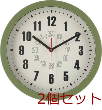 掛時計 カイラ Φ30 オリーブ 2セット 送料無料-1