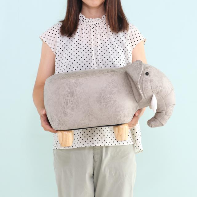 アニマルスツール キュートサイズ カバ ダークグレー 送料無料-16