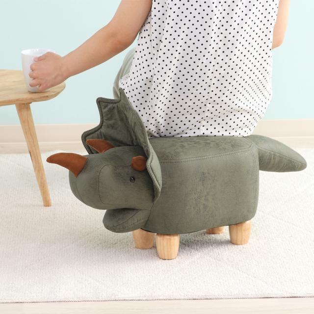 アニマルスツール キュートサイズ カバ ダークグレー 送料無料-6