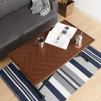 昇降テーブル シルビア ホワイト 送料無料-12