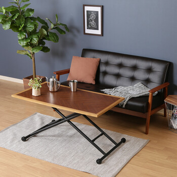 昇降テーブル シルビア ホワイト 送料無料-15