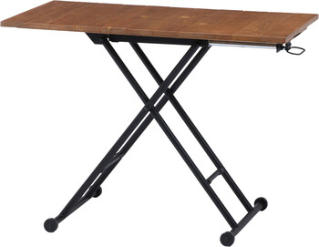 昇降テーブル シルビア ホワイト 送料無料-1