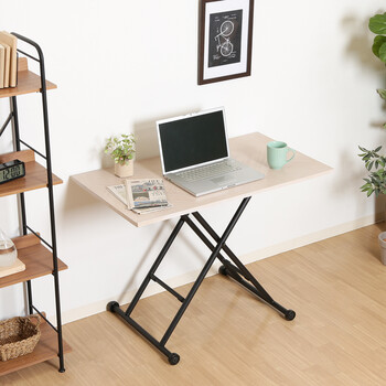 昇降テーブル シルビア ホワイト 送料無料-22